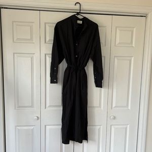Joie Ardine Midi Shirt Dress Black NWT Size L